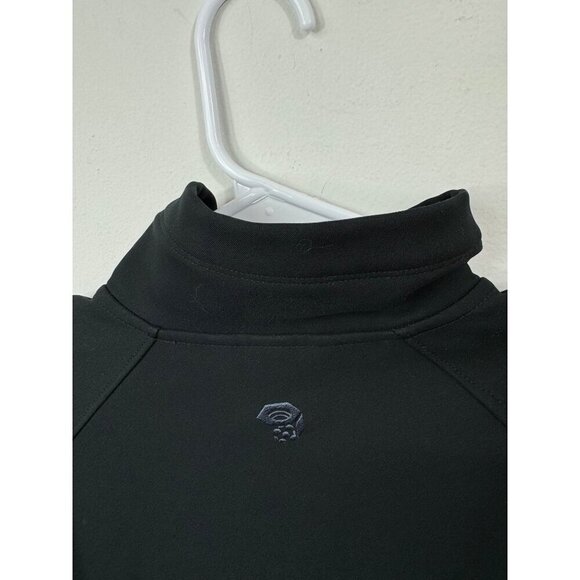 Mountain Hardwear Size Large Fleece Lined Softshell Jacket Black Full Zip - Picture 6 of 8